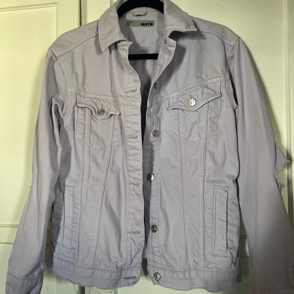 Lavender jean jacket